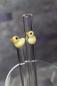 Image 4 of Baby Duck Glass Straw & Stir Stick