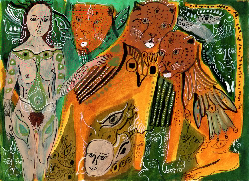 Image of Jaguar Spirits Archival print 22x17