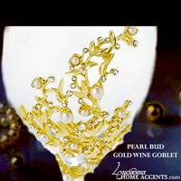 Image 2 of Gold and Pearl Champagne Flutes