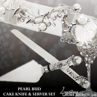 Image 1 of Silver Pearl Cake Knife & Server