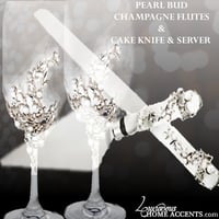 Image 3 of Silver Pearl Cake Knife & Server