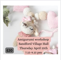 Image 1 of Amigurumi workshop Sandford village Hall Thursday April 25th 7.15 - 9.15 pm