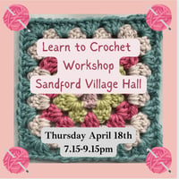 Image 1 of Learn to crochet Sandford village hall Thursday April 18 th 7.15-9.15 pm