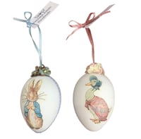 Image 1 of Handmade Peter Rabbit & Jemima Puddle Duck egg decorations