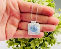 Engraved forget me not necklace 