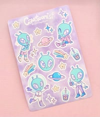 Image 1 of Cutie Star Alien Matte Sticker Sheet