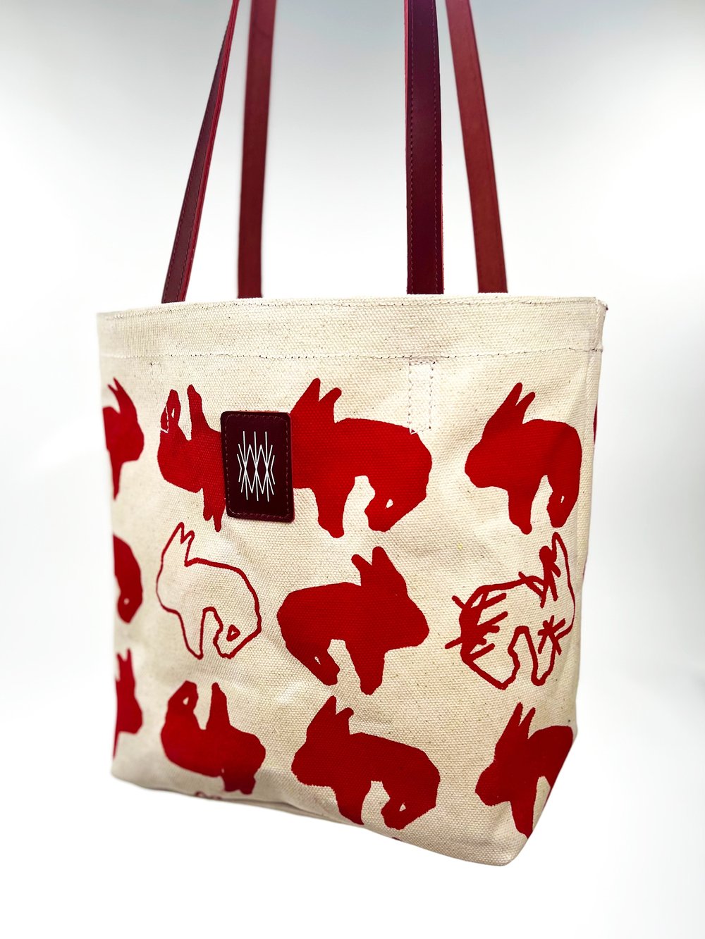 Image of SMALL HEAVYWEIGHT CANVAS SCARY HARE TOTE BAG