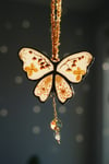 Ivory Pressed Flower Butterfly