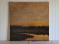 Image 1 of Glowing Marsh - Original 24"x24" Landscape Oil Painting