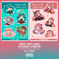 Vocaloid sticker sheets