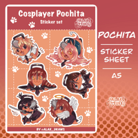 Pochita sticker sheet