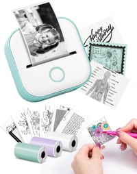 Mini Sticker Printer - T02 Portable Printer, Thermal Photo Printer