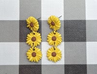 Sunflower Clay Drop Earrings