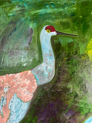 Image of Sandhill Cranes -original oil painting