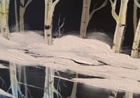 Image 4 of Reflection of Birches - 20" x 16" Oil Painting