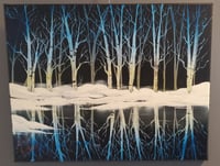 Image 5 of Reflection of Birches - 20" x 16" Oil Painting