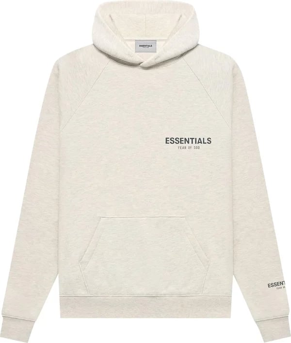 Fear of God Essentials Core Collection Pullover Hoodie Light Heather  Oatmeal (FW21)