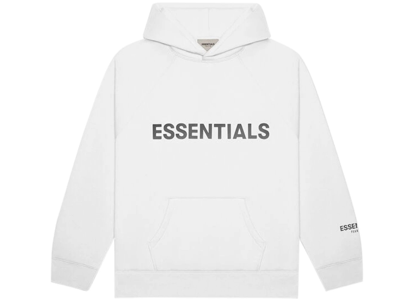 Fear of God Essentials Pullover Hoodie Applique Logo White (SS20)