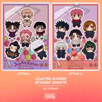 Jujutsu kaisen sillies sticker sheet