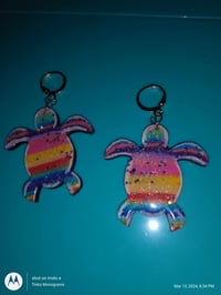 Image 2 of handpainted wood turtles 
