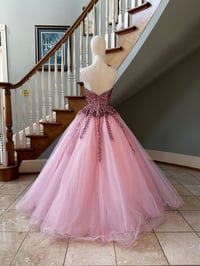 Image 3 of 1980s Pink Sequin Ballgown