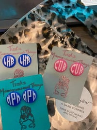 Image 1 of monogram earrings