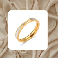 Image 3 of Gold Six Stone CZ Ring