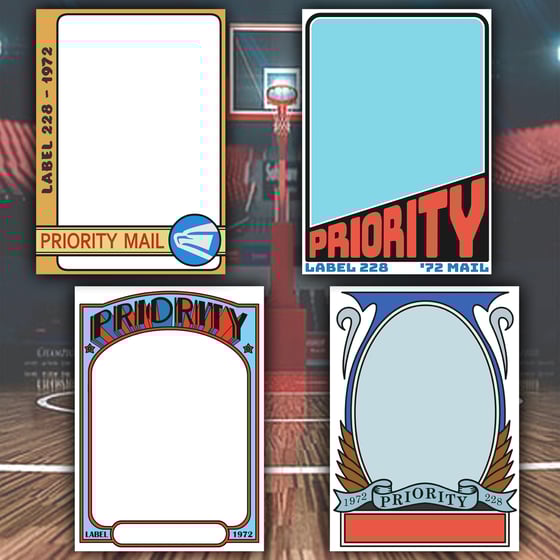 Image of '72 Priority Sport Card - Sticker Blanks