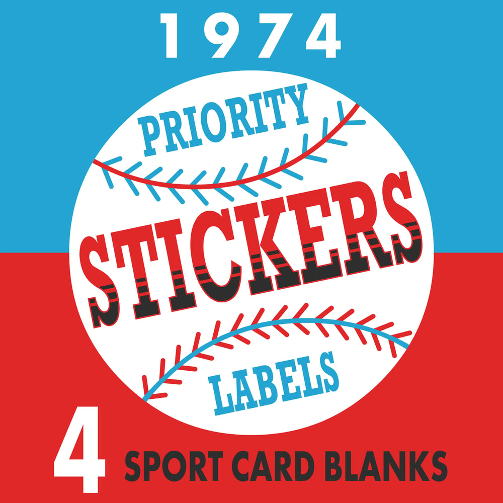 Image of '74 Priority Sport Card - Sticker Blanks