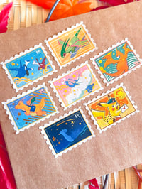 Image of GOLD FOIL Pokemail Stamp Washi