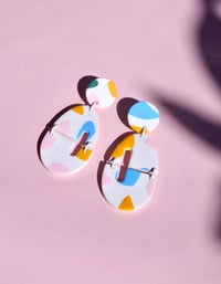 Image 2 of Colourful Terrazzo Statement Earrings