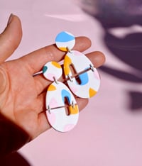 Image 1 of Colourful Terrazzo Statement Earrings