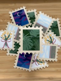 Image 3 of Stamp Stickers - Coquette Tulip, Tropical Plants, Flower Field, Dreamland - Glossy & Waterproof