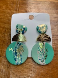 Green Drop Earrings 