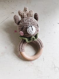 Image 1 of Handcrafted Crochet Deer Rattle