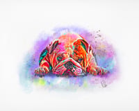 Image 2 of Custom pet portrait Digital file abstract portrait