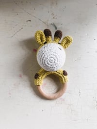 Image 3 of Handcrafted Crochet Giraffe Rattle
