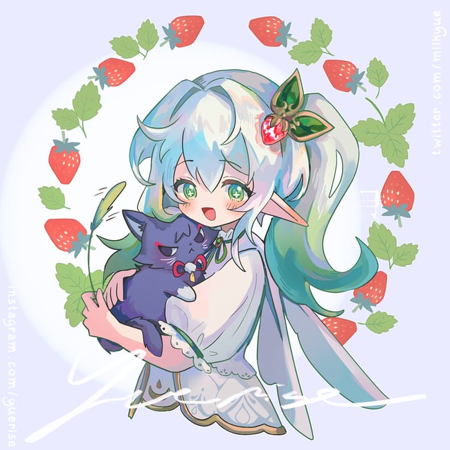 Strawberry Fields II genshin square prints