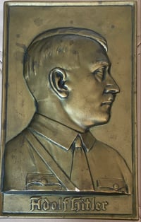 Image 1 of Inter-War/WW2 (Nazi Germany) Adolf Hitler Plaque - Period Piece