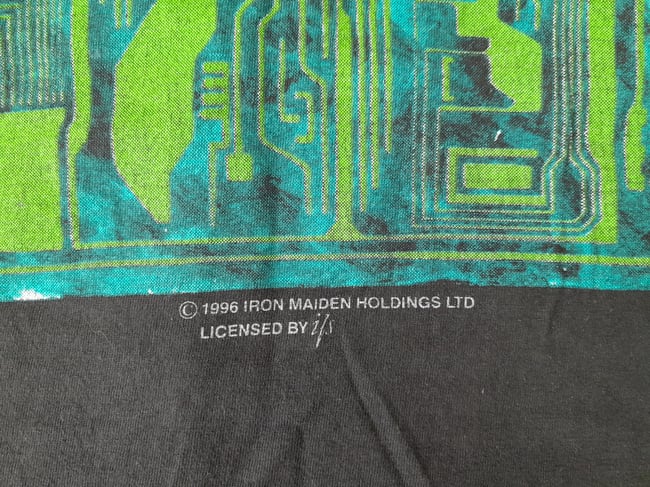 1996 Iron Maiden T-Shirt Virus