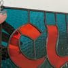 Stained Glass CUNT - teal & red