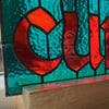 Stained Glass CUNT - teal & red
