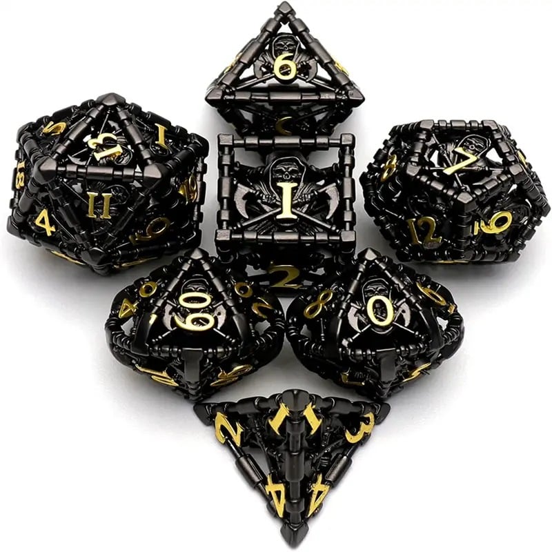 Dungeons And Dragons Dice Metal Hollow Grim Reaper Dice Gaming