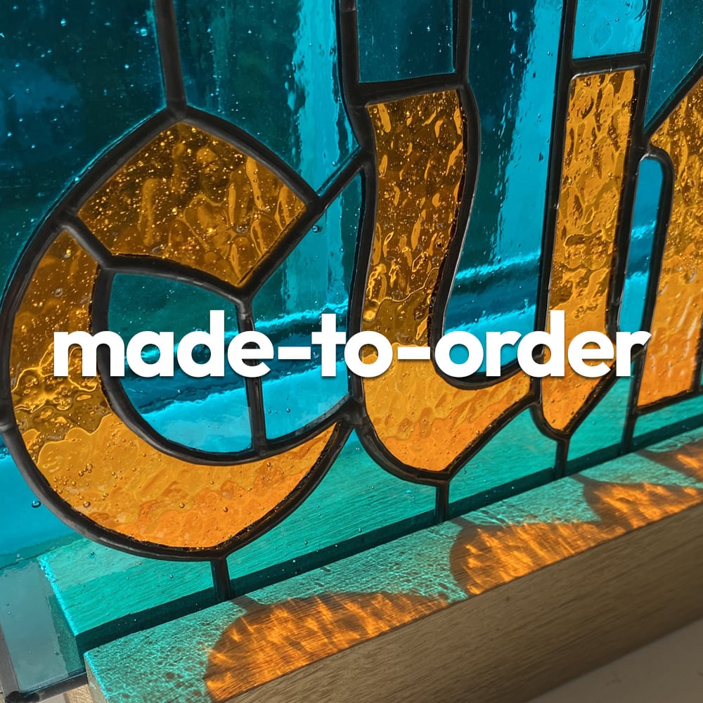 Made to Order - CUNT stained glass panel