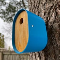 Image 3 of The Pop Blue Modern  Birdhouse