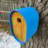 Image 5 of The Pop Blue Modern  Birdhouse