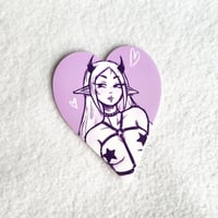 Lavender Demon Heart Sticker
