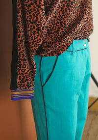 Image 3 of PANTALON TANGER Turquoise