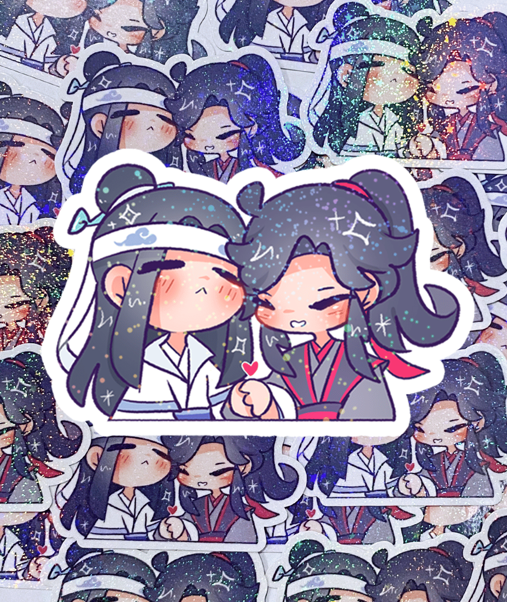 Wangxian Hand hold (MDZS) Cosmic Dust Die Cut Sticker chaotixcanvas