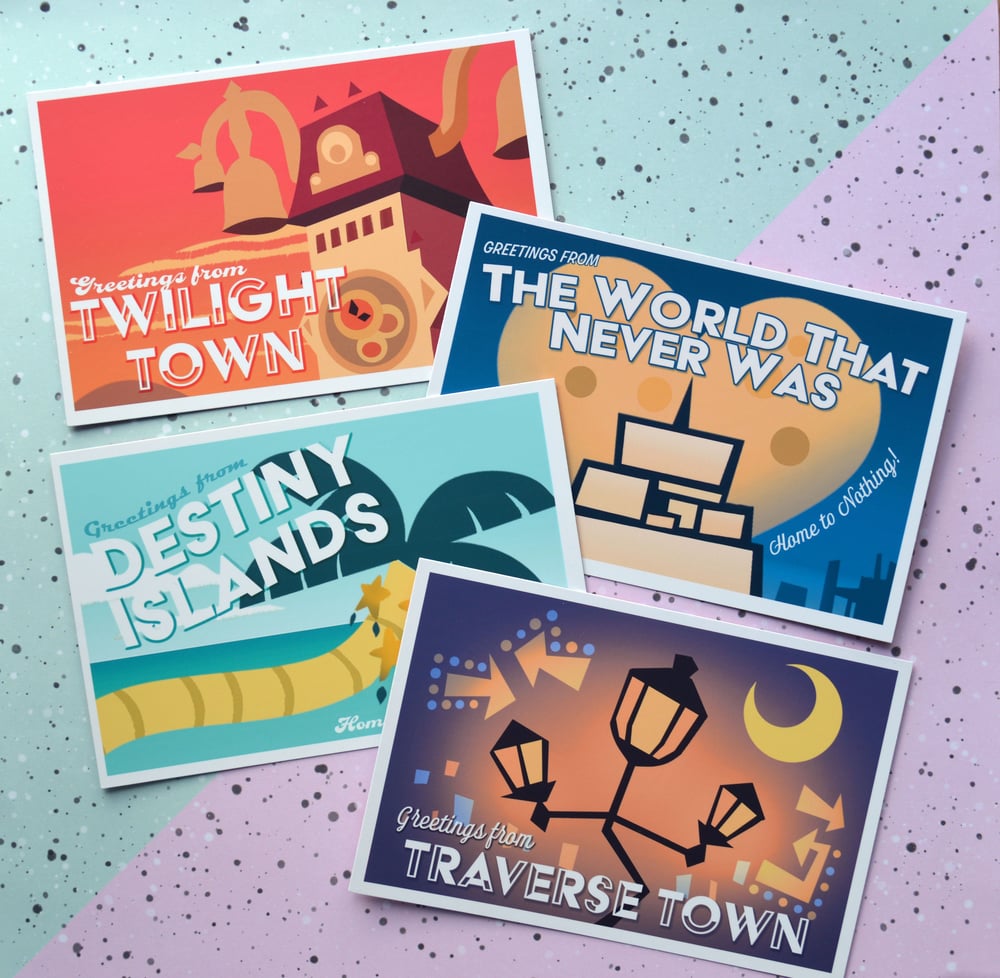 Image of Kingdom Hearts Postcards !NEW DESIGN ADDED!